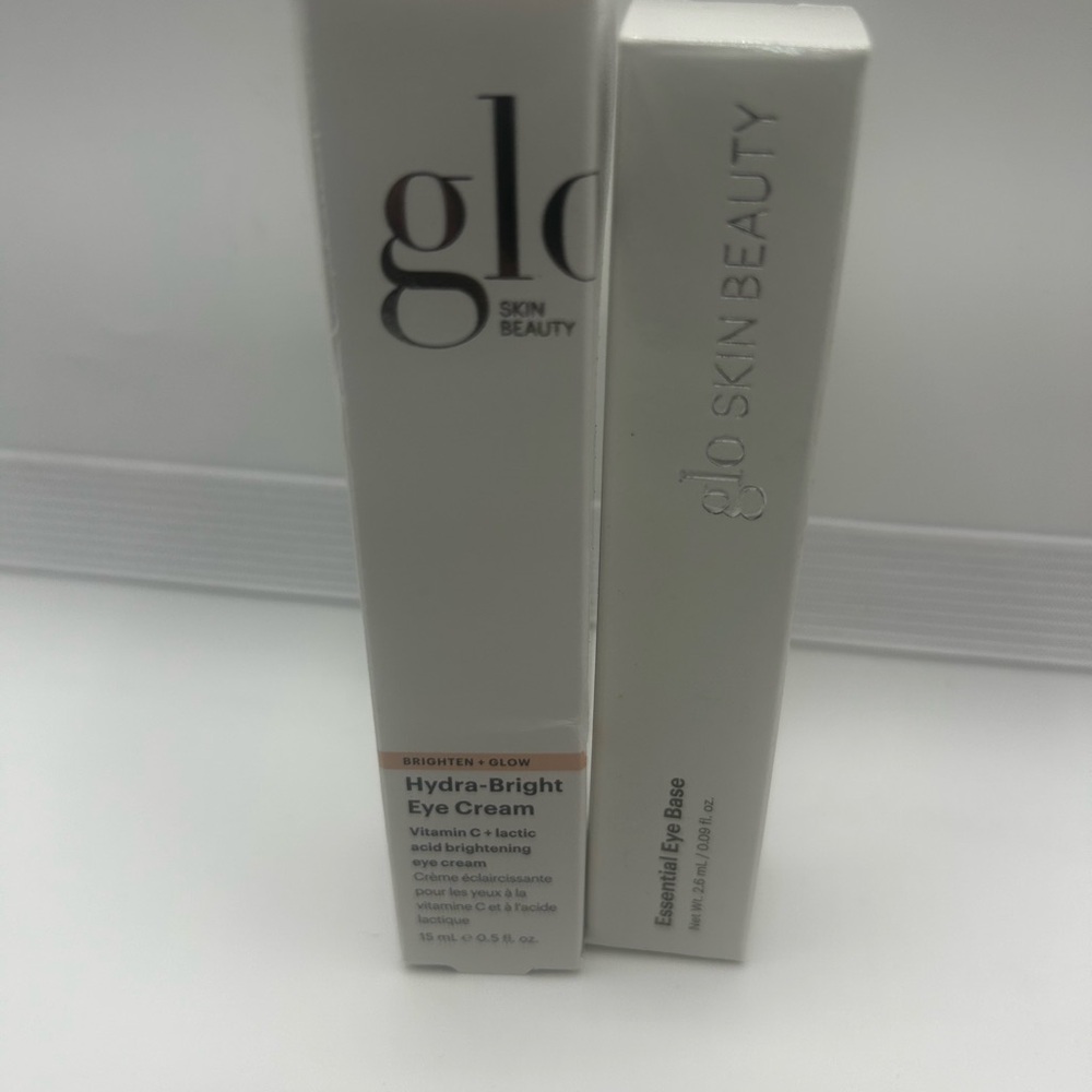 Glo Skin Beauty Hydra-Bright Eye Cream & Essential Eye Base Duo NIB Retail $80